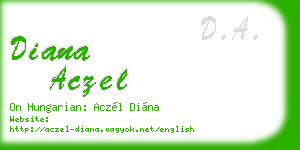diana aczel business card